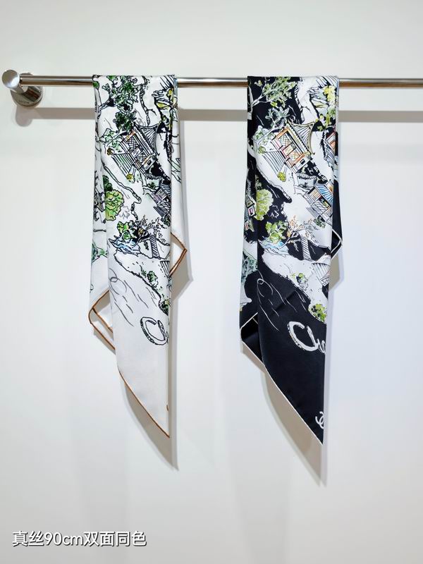 Chanel silk Scarf 90X90cm E080319